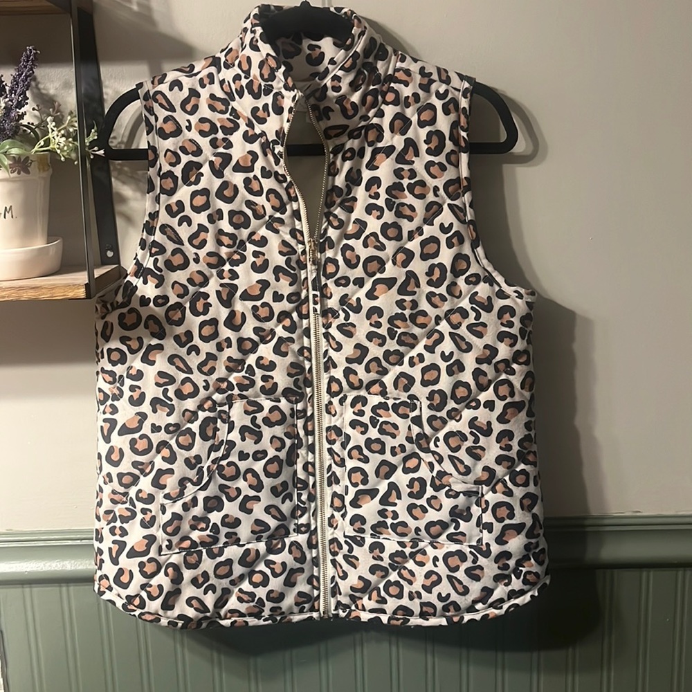 Mudpie Leopard Print Vest